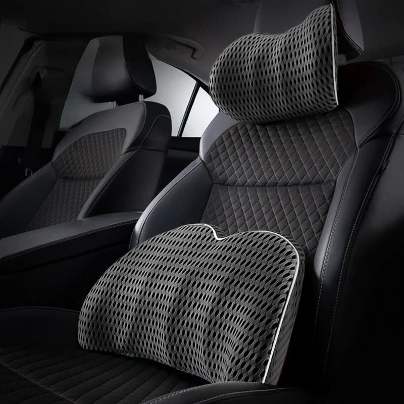 Mesh Car Seat Pillows Lumbar Support Waist Low Back Protection Cushion Mat Interior Off Road RV Automobile Accessories Universal