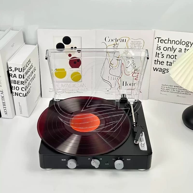 Retro Vinyl Record Player with Bluetooth All-in-One Turntable Audio Speaker
