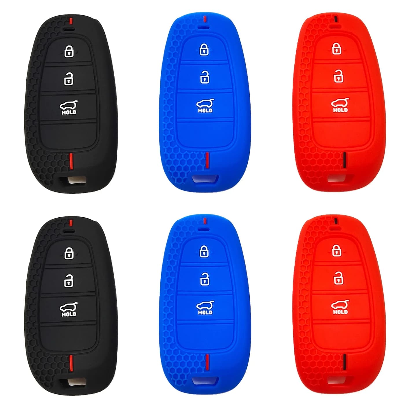 For 2024 Hyundai Tucson L smart 3-button honeycomb pattern silicone key cover