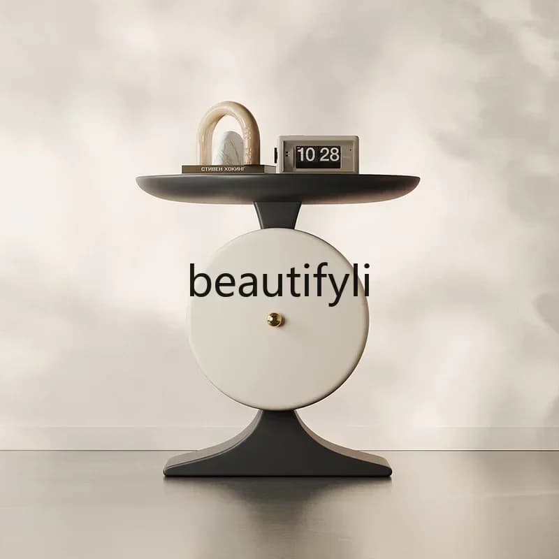Bedside table Master bedroom Modern light luxury Bedside table Storage locker