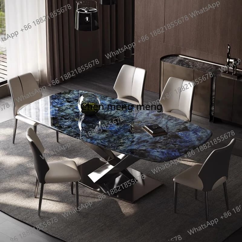 Kitchen Conference Dining Table Luxury Modern Glass Salon Living Room Dining Table Lounge Service Muebles Kitchen Furniture