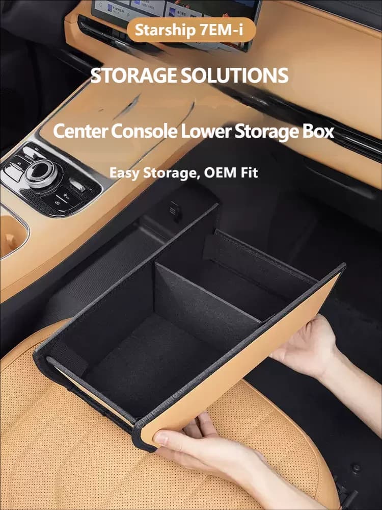 Car Armrest Storage Box Center Console Organizer Interior Accessories For Geely Galaxy Starship 7 EM-i Geely EX5 EM-i 2026