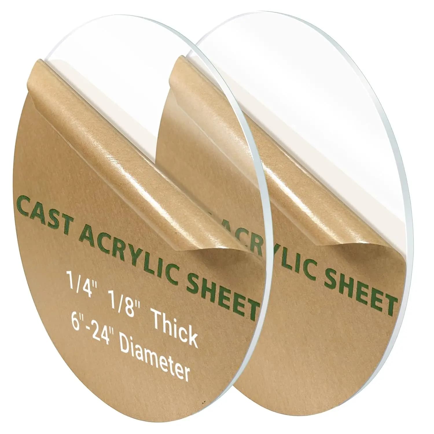 8/9/10/11 Inch Clear Round Plexiglass Sheet 2Pcs Acrylic Circle Cake Disc Backdrop Plate for Baking Photo Display