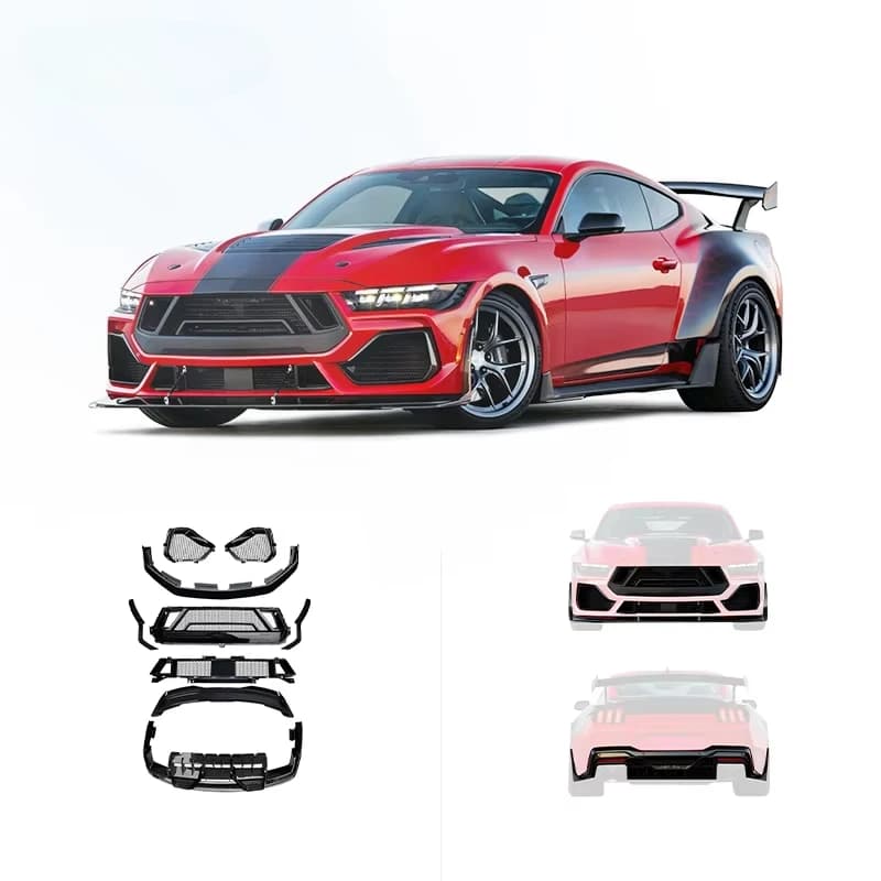 1:1 Original Auto Parts Facelift Body Kit for Ford Mustang GT350 Upgrade Car Bumpers Front Lip Grill Rear Diffuser Rear Spoiler