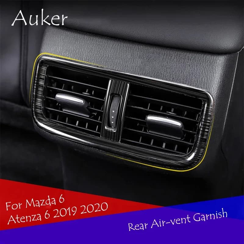Rear Seat Console Air Conditioner Outlet Frame Cover Trim Garnish Decotive Stickers Car Styling For Mazda Atenza 6 2019 2020
