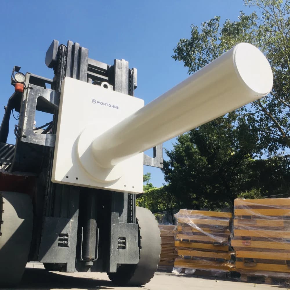 Forklift Attachment Roll Prong Designed For Carrying Cargoes With A Center Hole