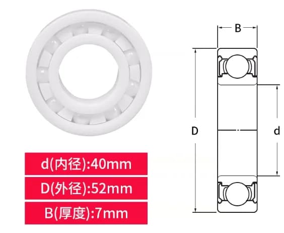 Premium Zirconia ZrO2 Full Ceramic Ball Bearings 6800 6801 6803 6805 6806 High Quality