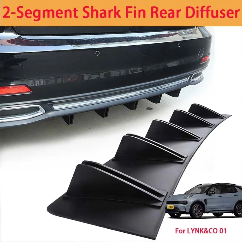 For LYNK&CO 01 Shark Fin Rear Diffuser Split Chassis Spoiler Auto Aerodynamic Parts Aerodynamic Modification
