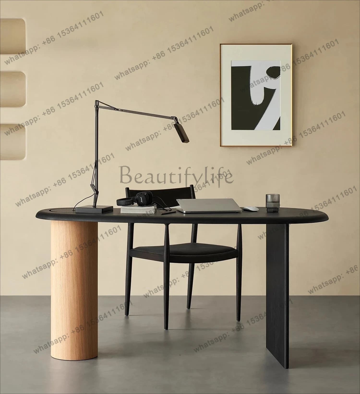 Solid wood work desk Nordic simple study designer computer desk bedroom home