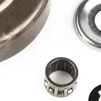 Clutch Drum Sprocket Kit for MS170 MS180 Featuring 3/8 Pitch 6 Tooth Sprocket Washer E Clip and 10x12x10mm Needle Bearing