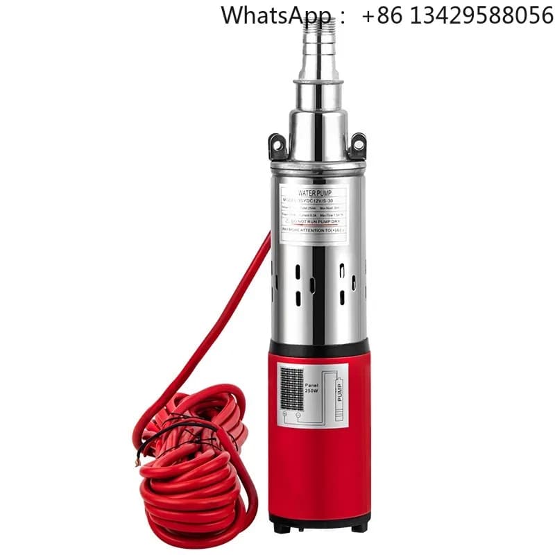Solar Water Pump 12V 24V 36V 48V DC Brushless Screw Submersible Pump High Lift Deep Well Pump For Farm Irrigation Water Supply