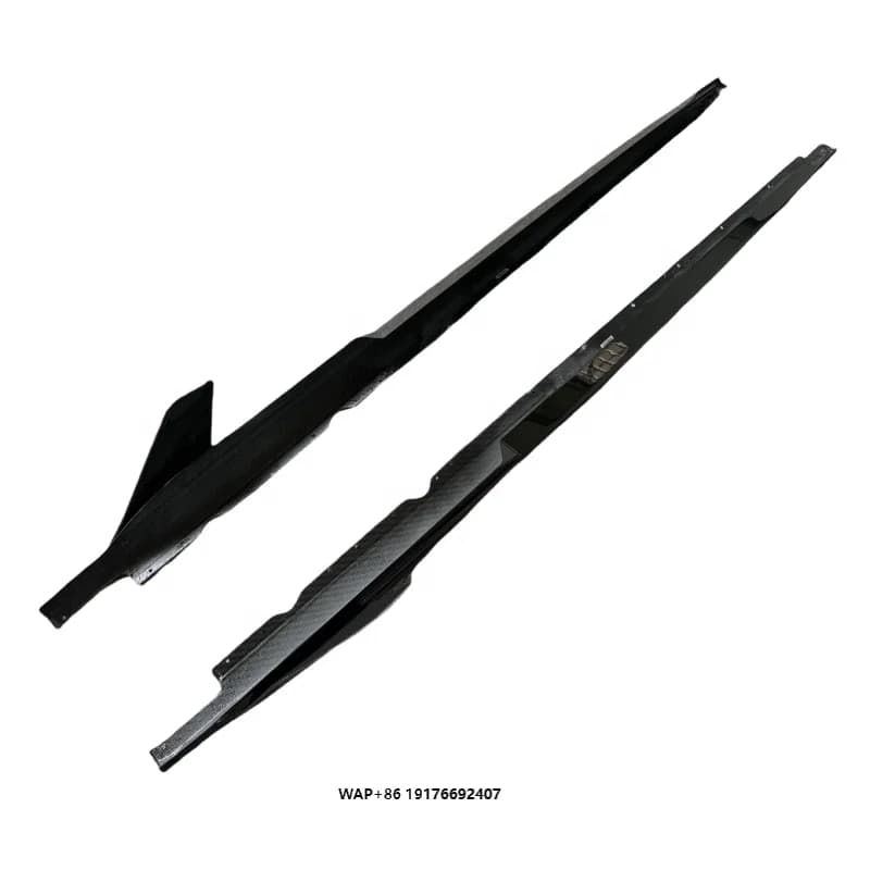 Dry Carbon Fiber Cap Style Car Side Skirt Side Spoiler Body Kit for  R8 2021-2023