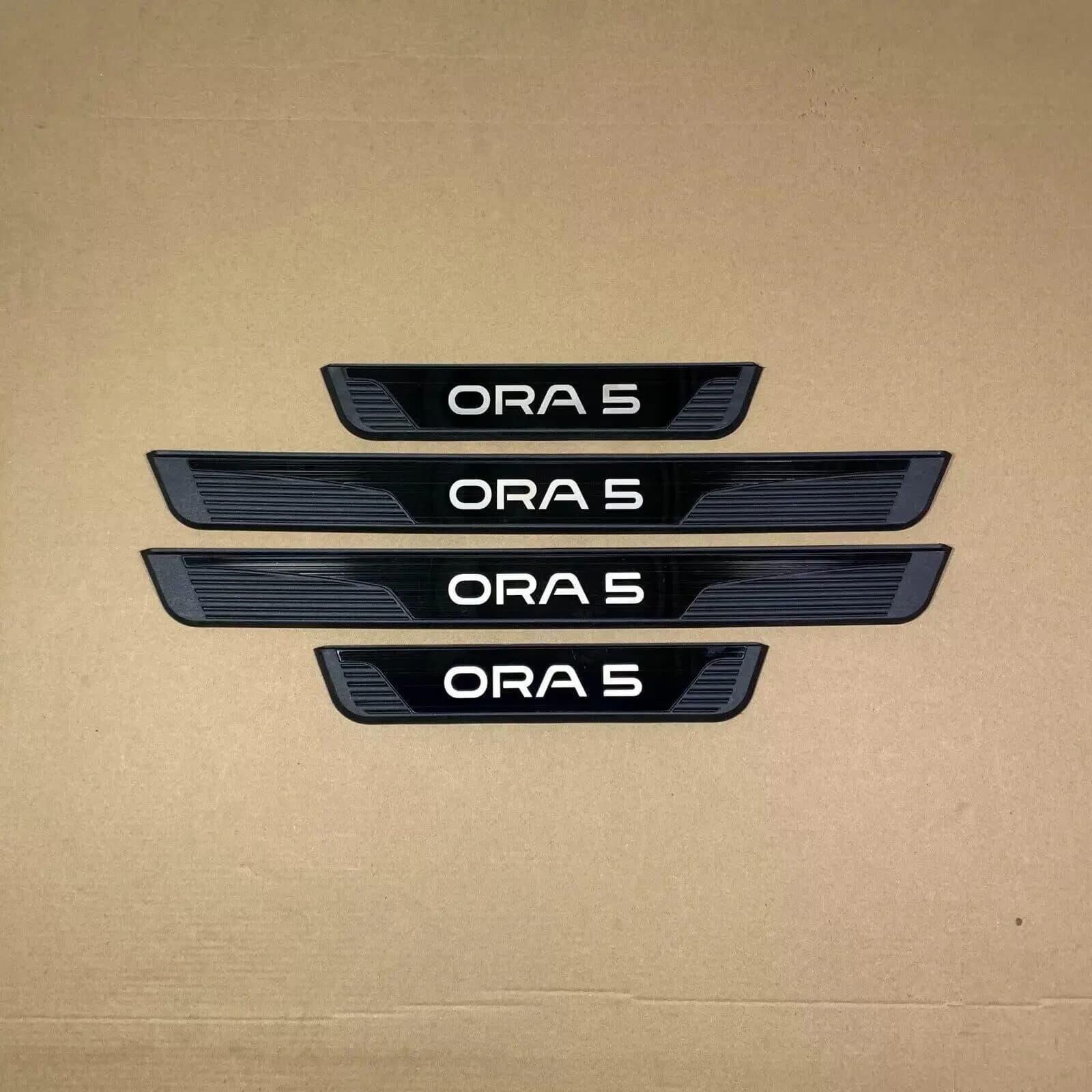 Car Door Sill Plates For GWM ORA 5 ORA5 2025 2026 Protector Strips Stainless Steel ABS Side Step Interiors Accessories Auto Part