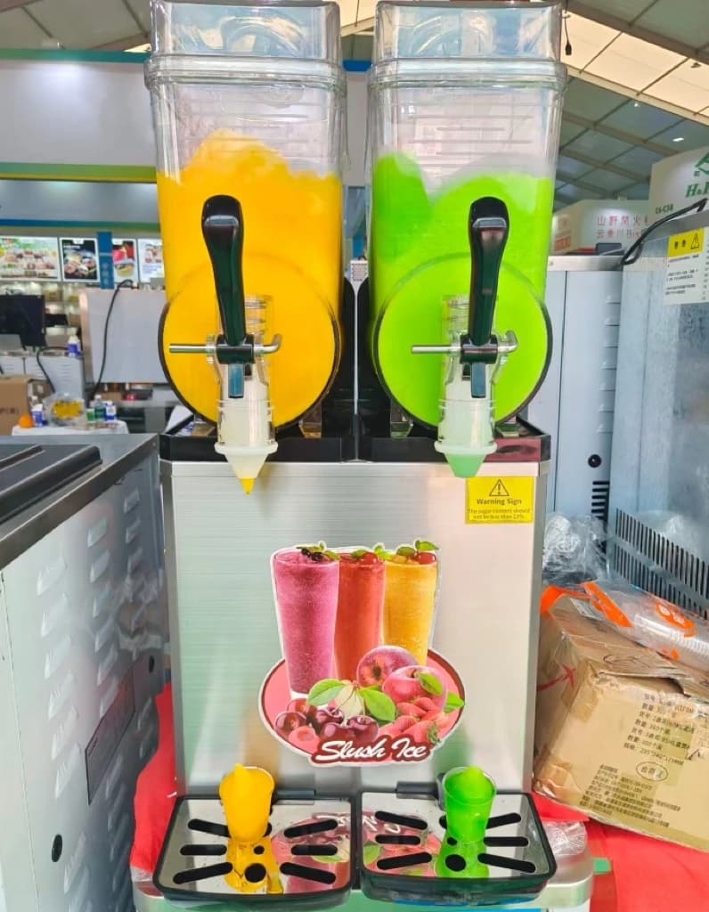 Commercial 2 Tank Slush Machine 15L*2 Frozen Drink Slushy Maker Stainless Steel Granita Machine For Bar Cafe Beverage Shop