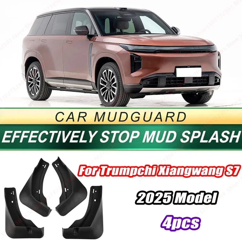 For Trumpchi Xiangwang S7 2025 Model 4PCS Front Rear Mud Flaps Splash Guards Fender Mudguards Auto Accessories