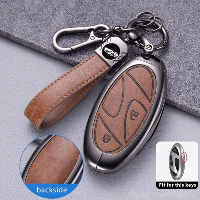 Car Key Case for Hyundai Kona N-Line EV Elantra SEL Grand Prix GN7 IONIQ IONIC 6 Keychain Cover Ring Holder Fob Accessories