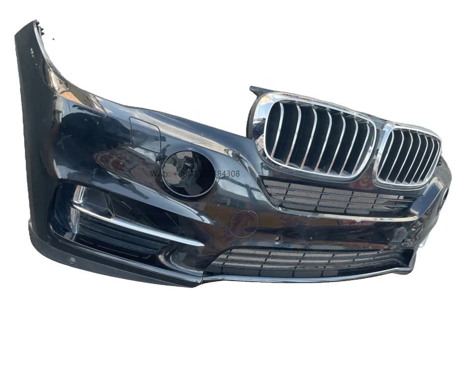 The Classic Hit X5F15 Front Luxury Sport Bumper Surrounds Chrome-plated air Intake Medium Mesh Grille with Silver Trim for