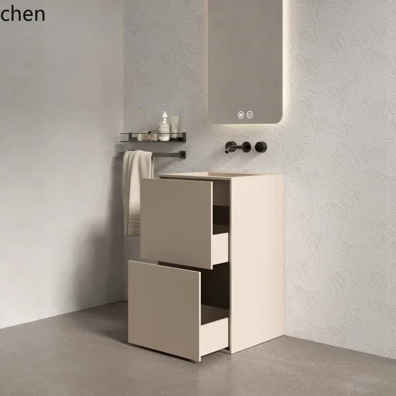 9artificial stone wash basin integrated floor type face wash table hotel household storage square column basin