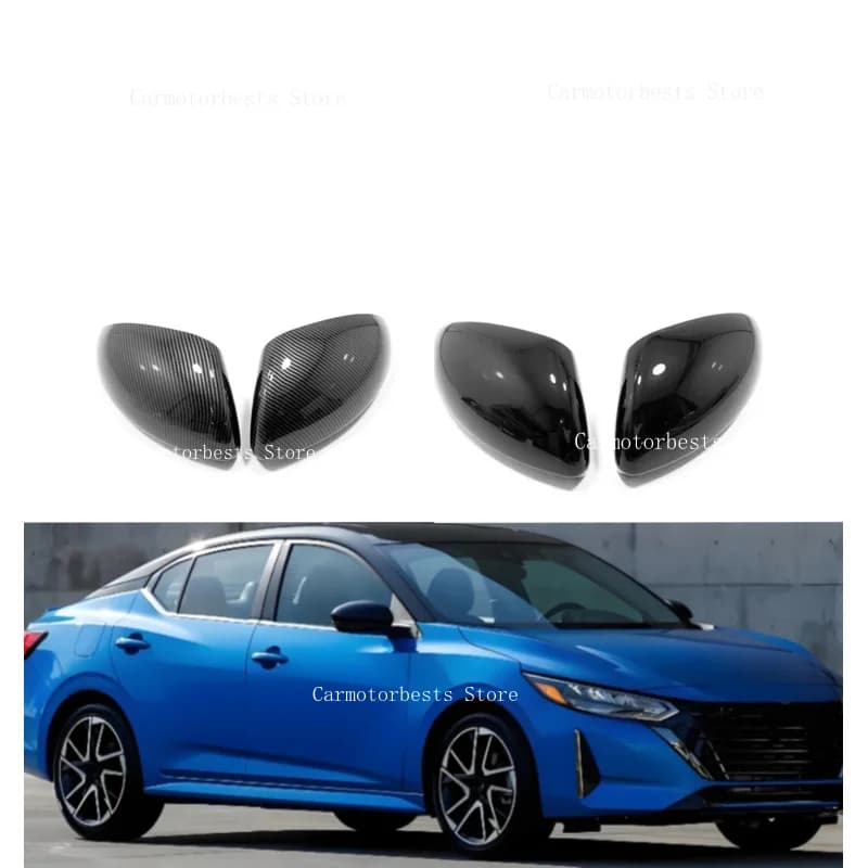 Car  Rearview Side Mirror Cover Fit For NISSAN Altima Sentra/Sylphy 2020 2021 2022 2023 2024 2025  Wing Cap Rear View Case Trim