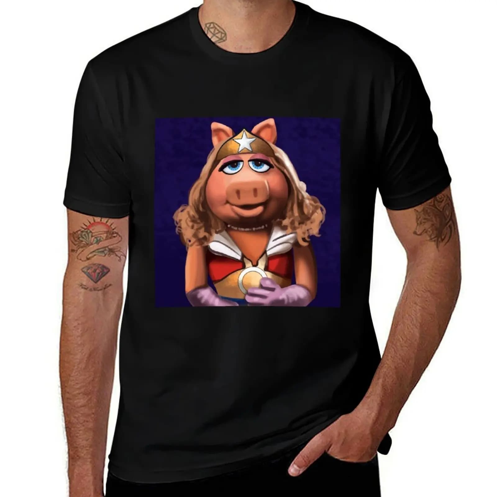 Miss Piggy Wonder Muppet T-Shirt t shirts cotton 100% T-Shirt