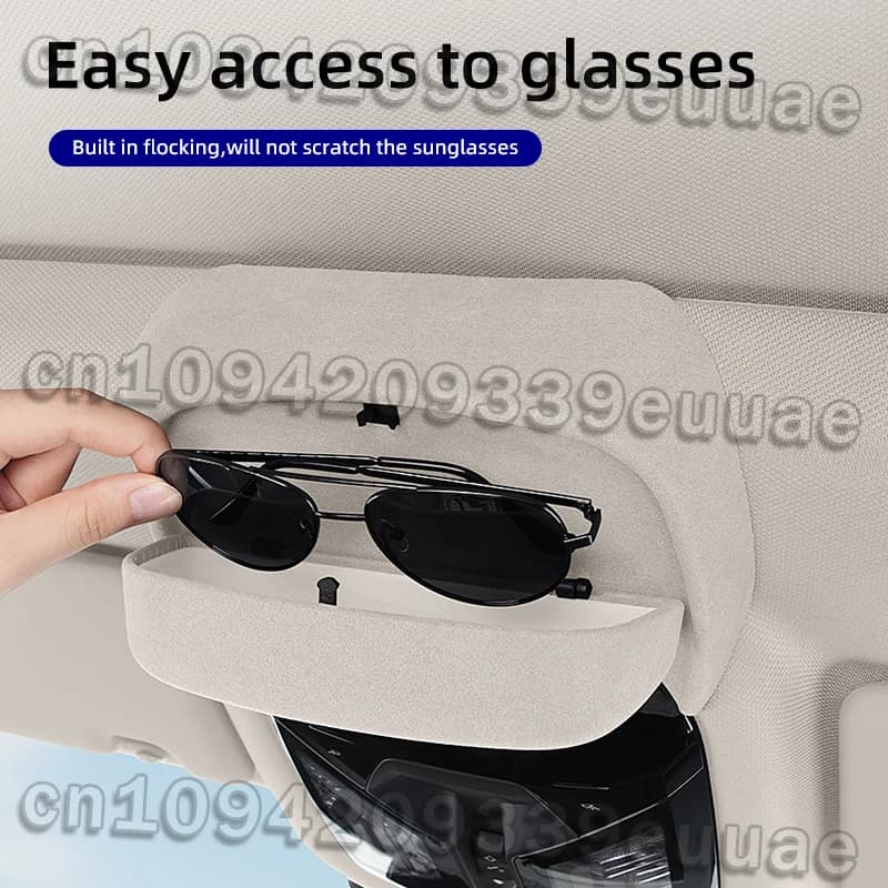 Car Sunglasses Holder Suede Glasses Case Sunglasses Storage Box For BMW 3 5 Series G30 G20 X3 X5 X7 G01 G02 G05 G06 G07 U11 G60