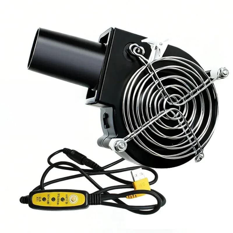 Compact DC 12V Air Blower Fan USB Powered Variable Speed Fan for BBQ Electric Grill Air Blower BBQ Fire Blower for Barbecue