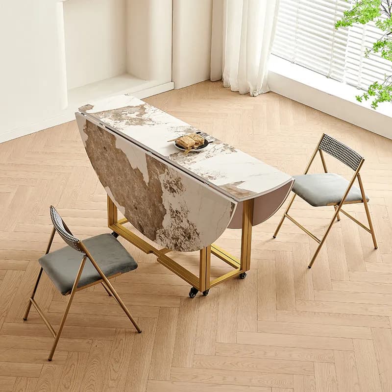 Designer Center Dining Table Design Extendable Kitchen Round Dining Table Living Room Nordic Mesas Plegables Furniture For Home