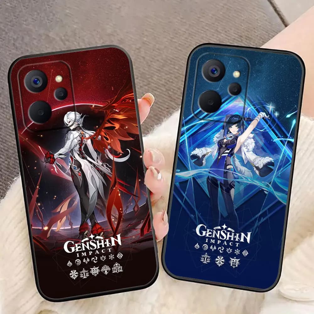 Hot Game Genshin Impact Phone Case For Realme 16 15 15T 14 13 12 11 10 9 9I 8 8I 7 7I PRO PLUS DIY Case Funda Shell Capa Cover