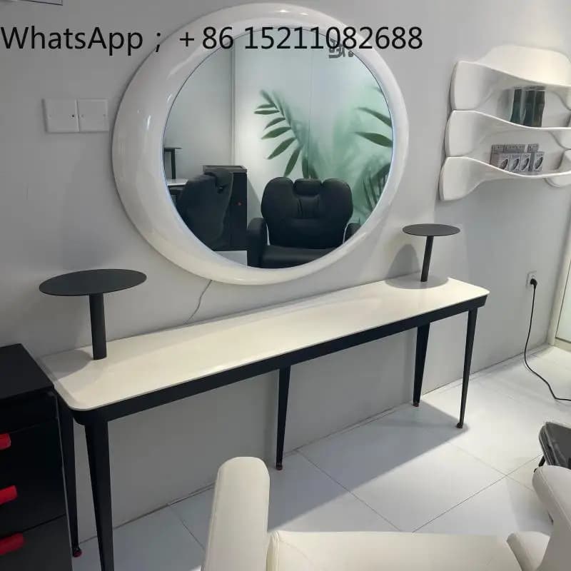 SCY barber shop mirror wall mirror table hair salon special perm and dyeing area simple hair cutting mirror