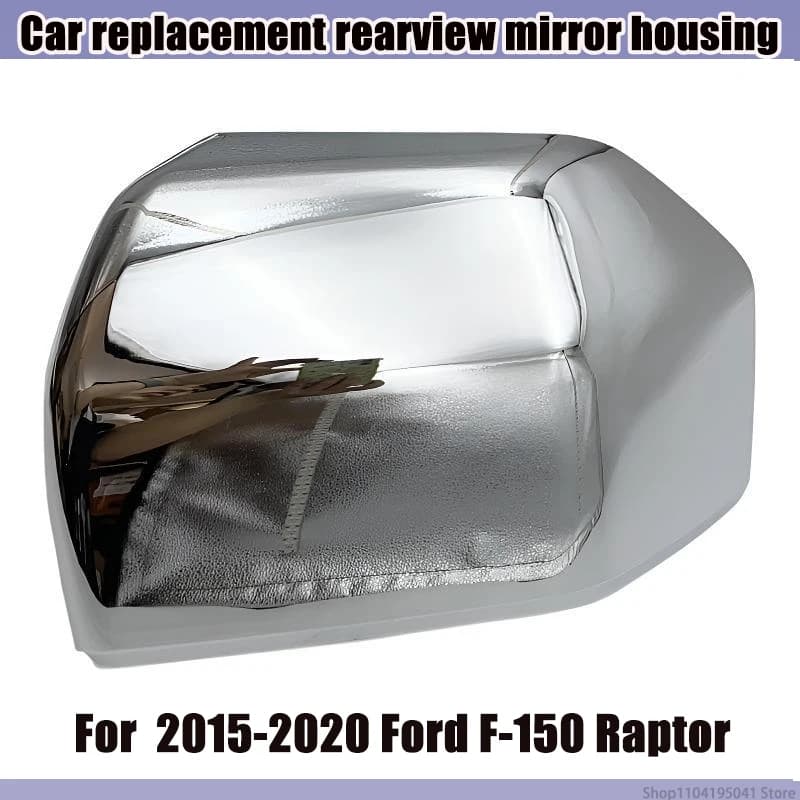 Chrome Side Mirror Housing Upper Cover for 2015-2020 Ford F-150 Raptor, Rearview Mirror Shell Cap, Auto Accessories