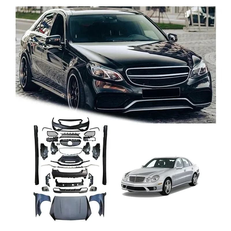 Car Modification Bumper Grille Upgr Body Kit For E-Class W212 Late Change To E63  2010-2015