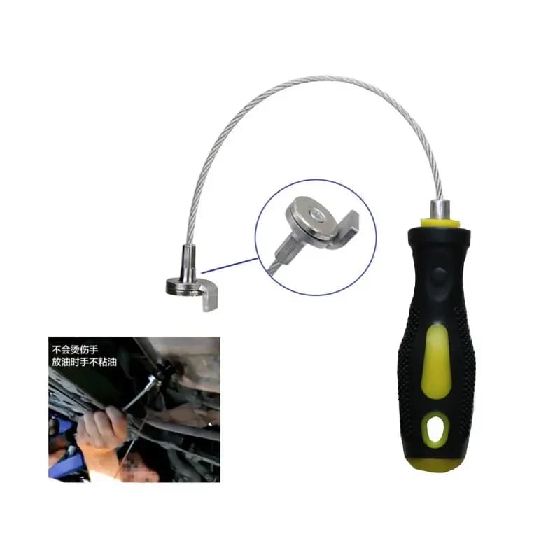 Hand Tool Oil Drain Plug Removal Tool Strong Magnetic Oil Plug Remover Wrench Anti Scald Auto Car Maintenance Tool