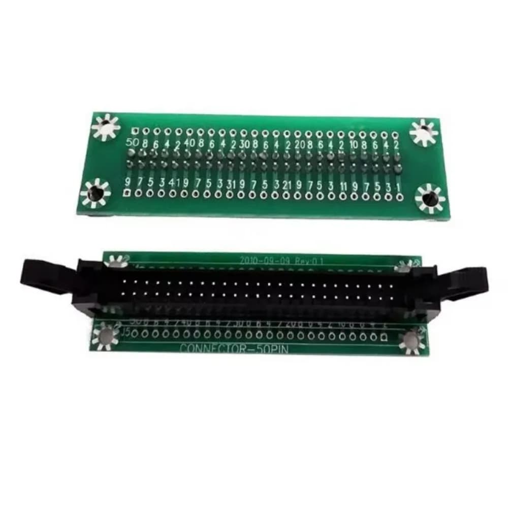 10pc 50Pin PCB adapter board With DC connector solring 2.54MM pitch Transfer PCB