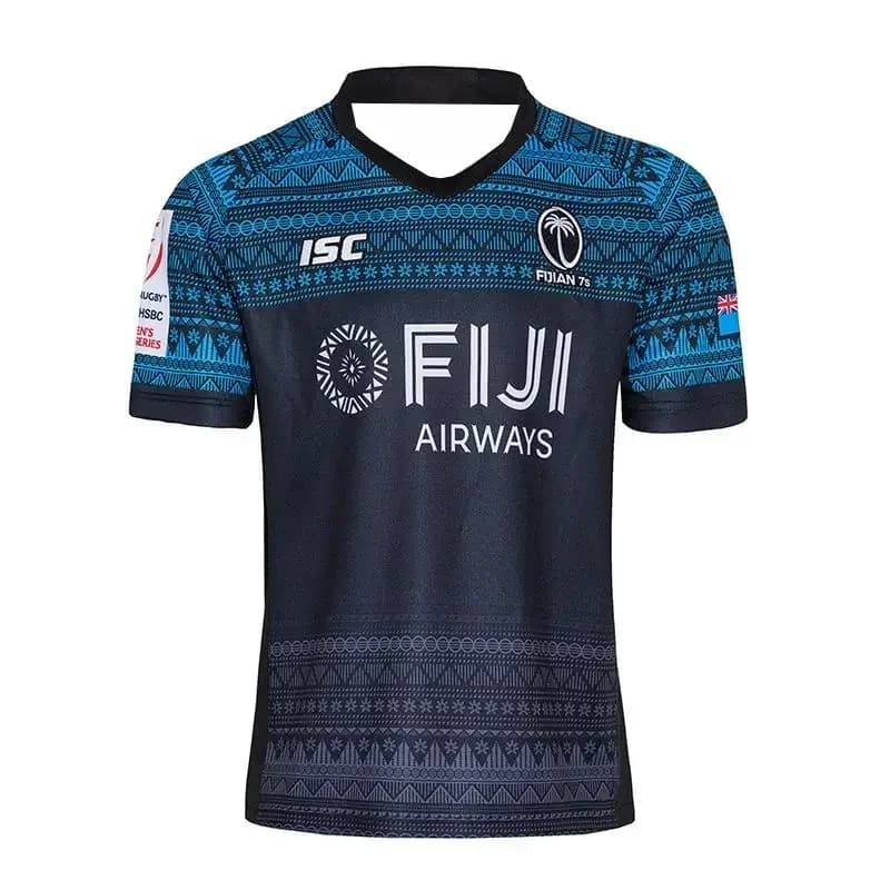 New Fiji Rugby 3D Printed Short-sleeved Jersey for Men, Summer Breathable and Quick-drying Outdoor Casual Fitness Round-neck T-s