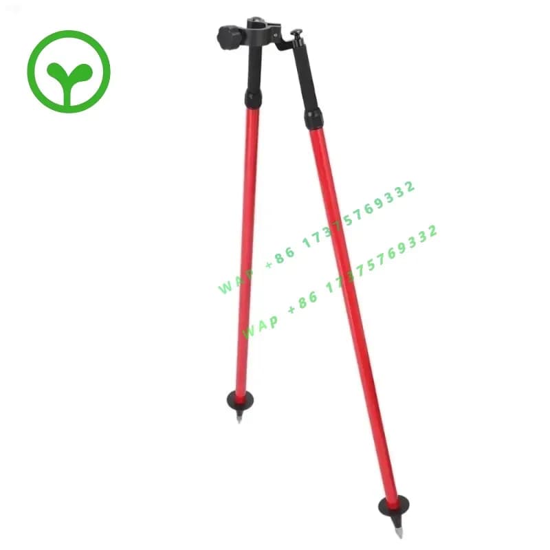 【From China】CLS22A Red Aluminum Bipod with Thumb Release Clamp for Prism Pole Leveling Rod Survey