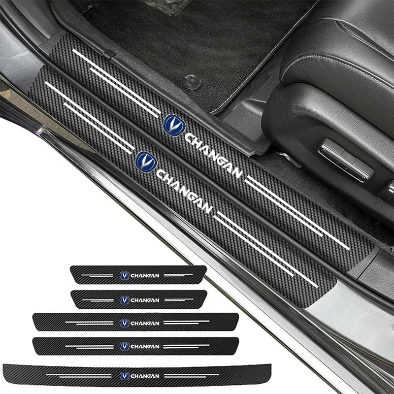 Carbon Fiber Car Stickers Anti Scratch Trunk Bumper Sticker For Changan CS75 PLUS CS95 CS35 alsvin CS15 CS55