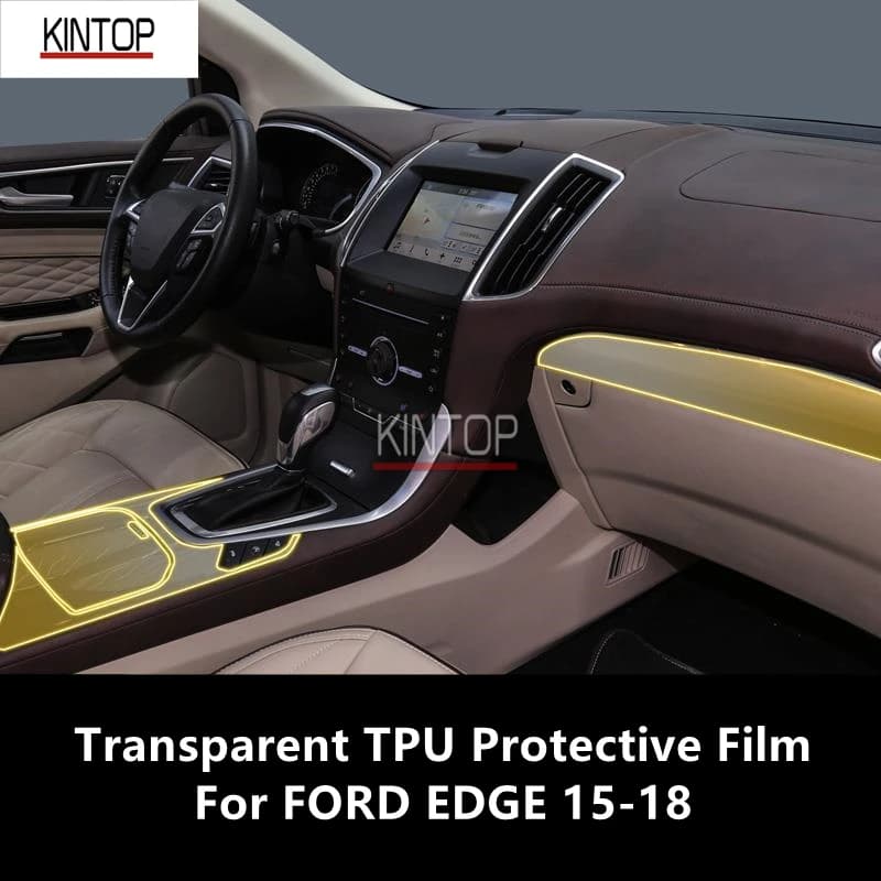 For FORD EDGE 15-18 Car Interior Center Console Transparent TPU Protective Film Anti-scratch Repair Film Accessories Refit
