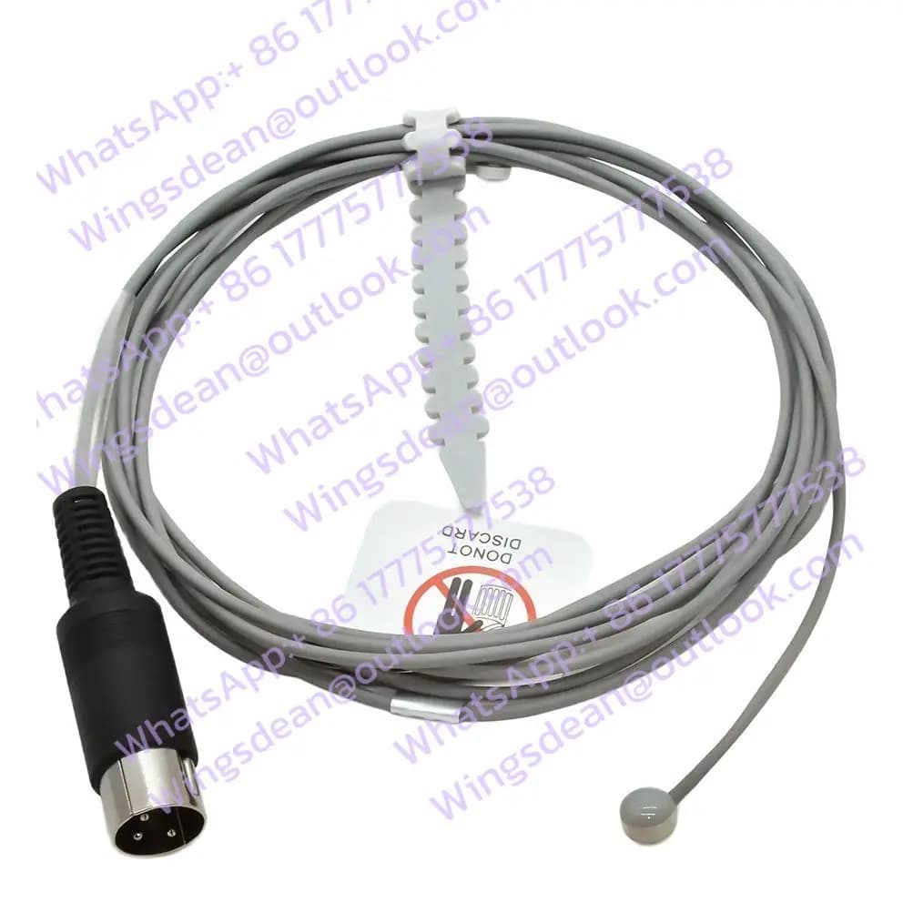 Hot Selling One Piece Medix DIR-10 3 Pin 3 Meter Compatible Pediatric Skin Temperature Reusable Probe Sensor With High Quality