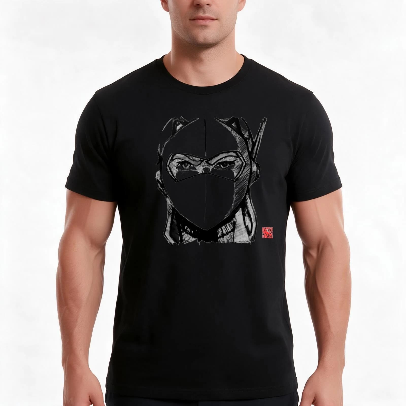 actarus T-Shirt, Summer Casual Cotton Tee, Oversized Streetwear Tops, Vintage Graphic Print, Loose Fit Short Sleeve, 100% Cotton
