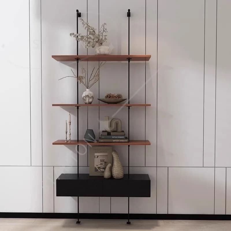 Storage Rack FinishingHousehold Integrated Full Wall Floor Decorative  Figure Display  Office Bookshelf Shelf