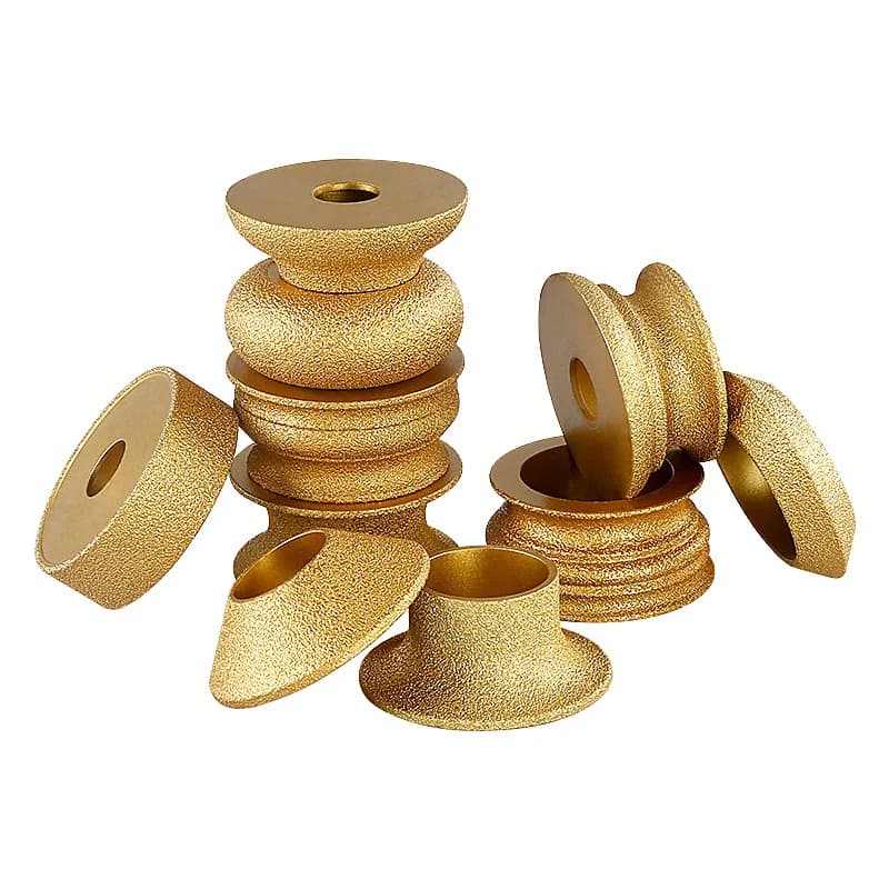 1PCS Bore 20mm Dia 3inch/75mm Dry Vacuum Brazed Diamond Grinding Wheel Demi-Bullnose Edge Profile Grinding Disc