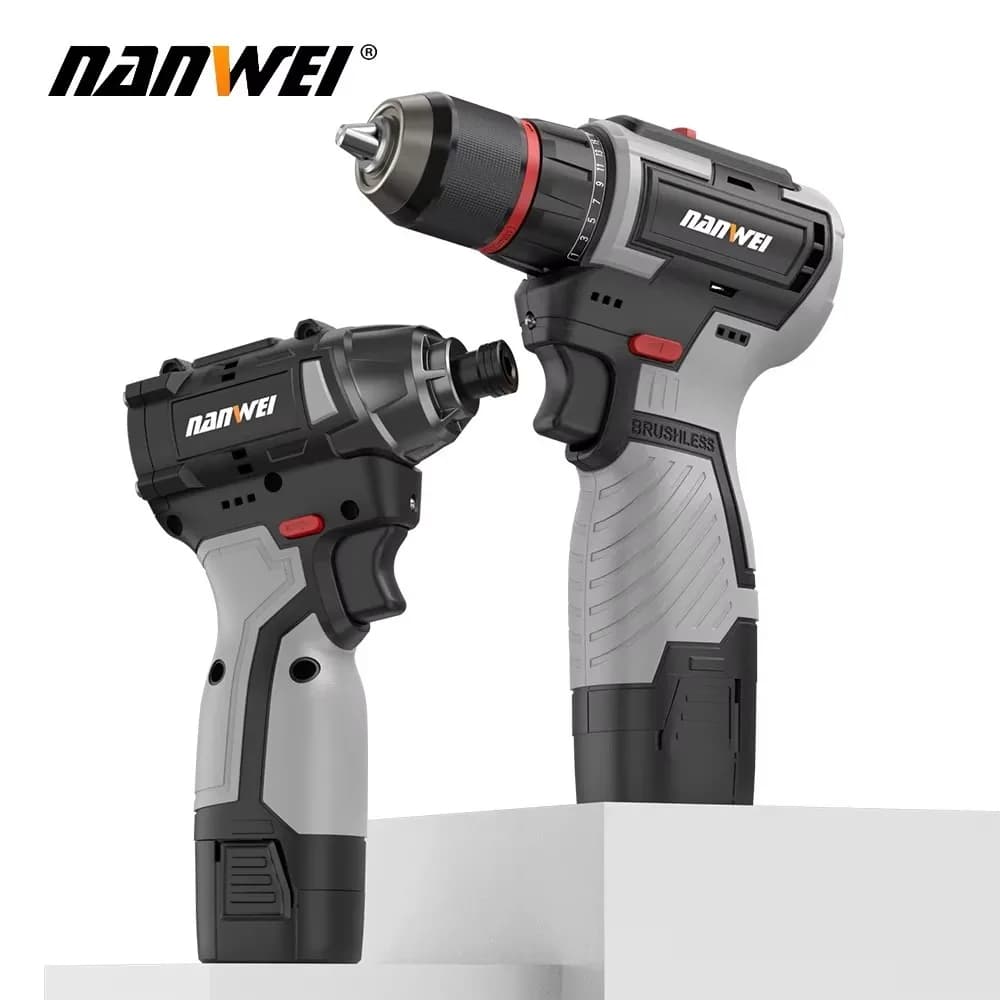 Rechargeable Lithium Electric Drill Household Multifunctional Impact Drill & Screwdriver Power Tool for Home DIY