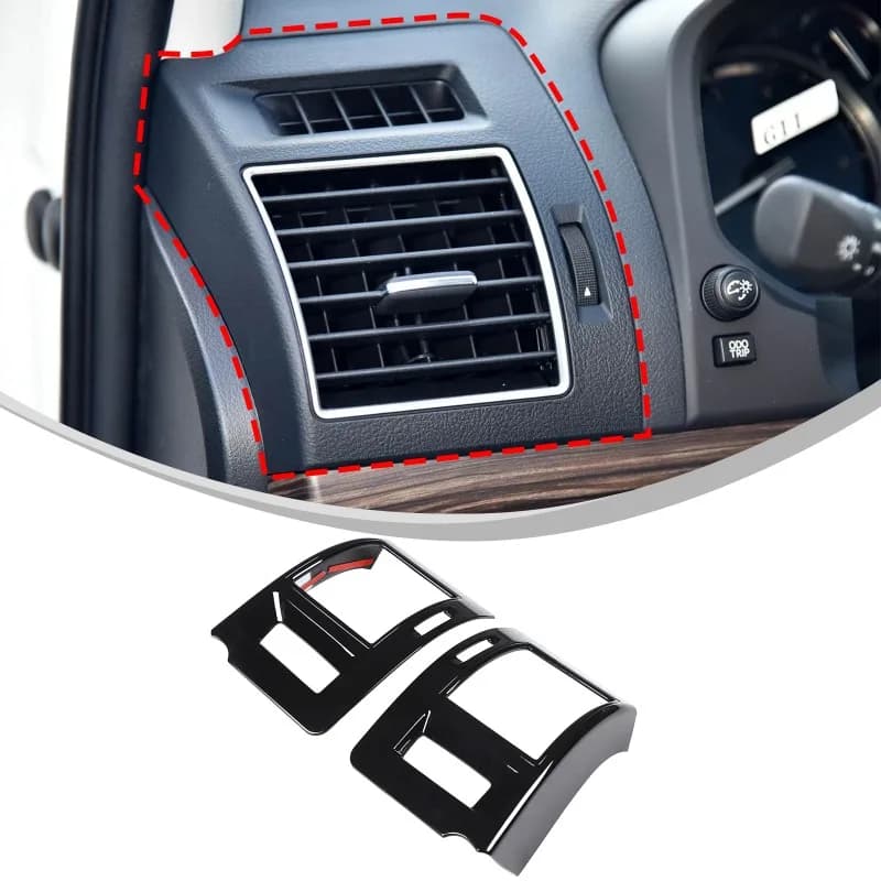 2pcs For 2010-2022 Toyota Prado Dashboard Air Vent Frame Air Vent Trim Cover Plate ABS Car Accessories