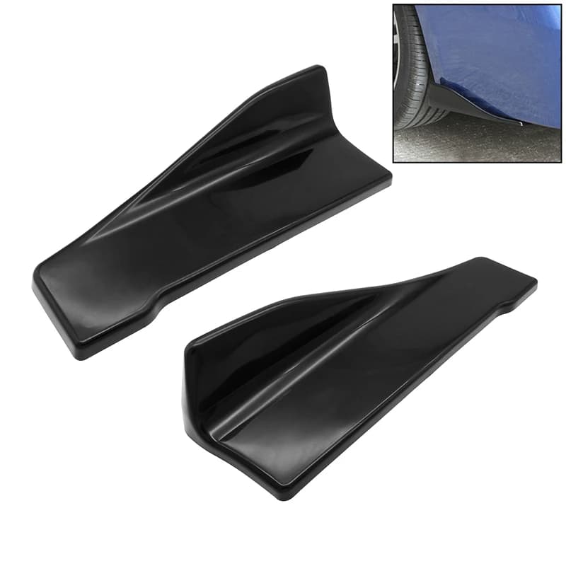 1 Pair Universal Car Side Skirt Bumper Spoiler Splitter Protector Anti-Scratch Racing Side Skirt Rear Bumper Lip Splitter 35cm