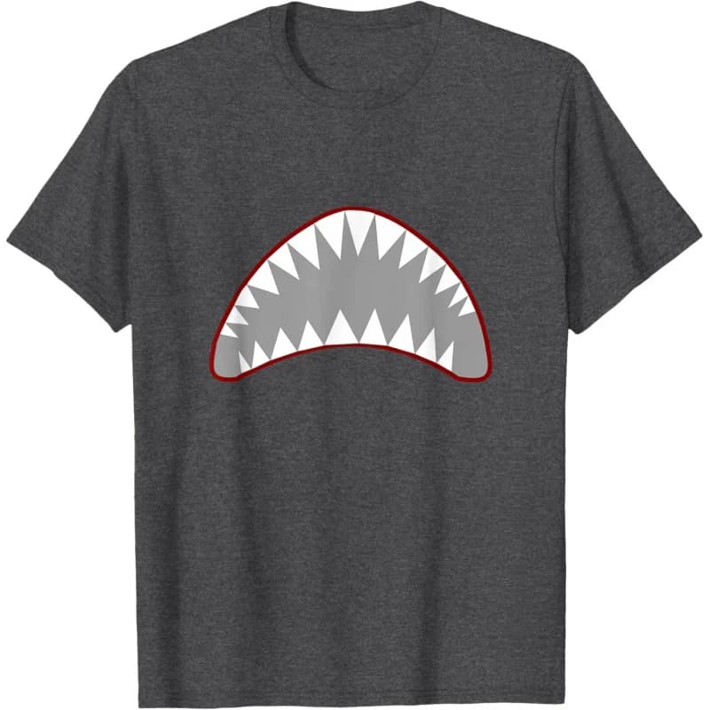 Shark Jaw Short Sleeve T-Shirt Cool Gift t shirts Vintage Graphic Tee 100% cotton printed clothes All size Tops S-6XL