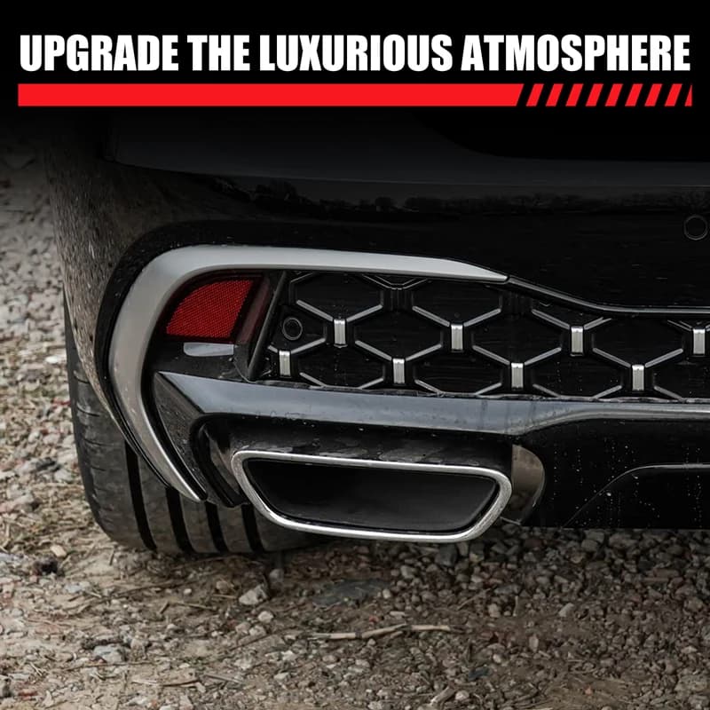 Stainless Steel Silver For Audi A6L 2026+ Car Rear Exhaust Tail Pipe Cover Muffler Decoration Car Exterior Accessories