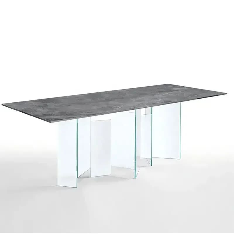 Luxurious rectangular acrylic living room restaurant hotel villa dining table