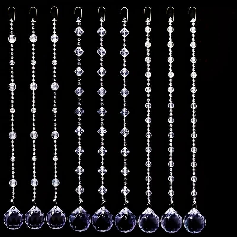 20 Crystal Beads, Used Making Flower Garlands, Suitable For Wedding Decoration And Artistic Style Stage Ceiling Hanging.