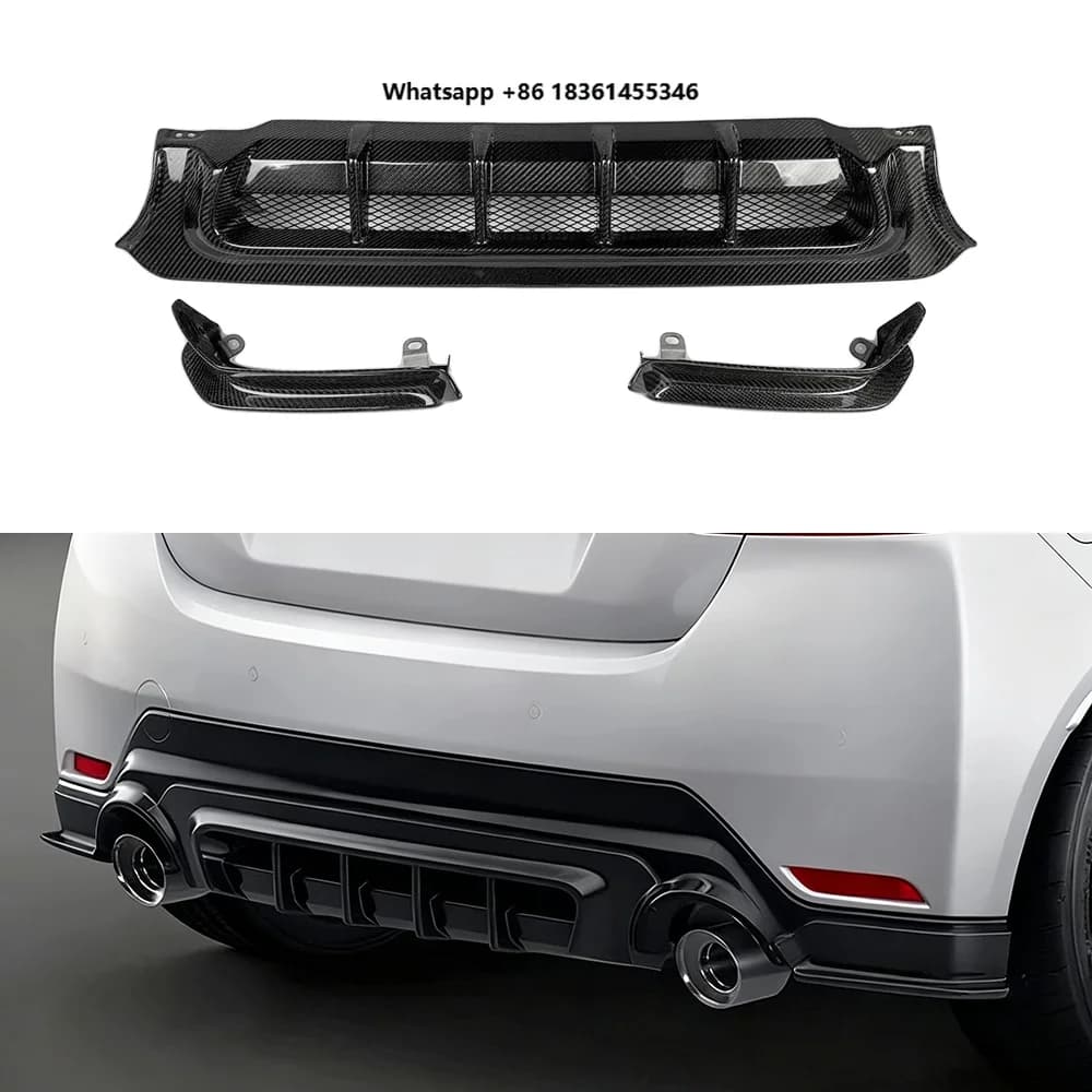 For Gr Yaris Gen 1 Gen 2 Body Kit New Arrival Carbon Fiber T Style Rear Diffuser Rear Spats