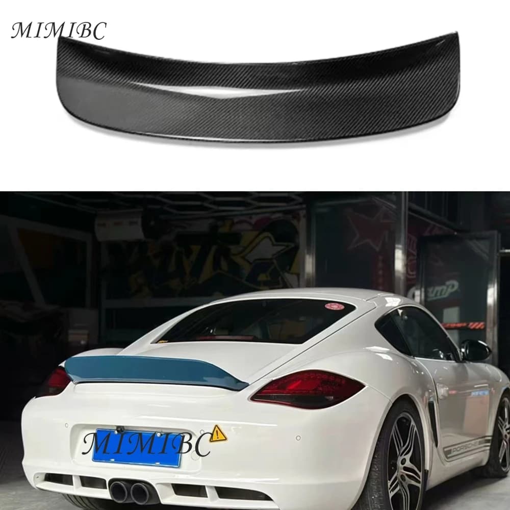 Real Carbon Fibe Car Rear Trunk Wing Spoiler For Porsche 987 Boxster Coupe 2005 - 2012 Rear Trunk Boot Lip Wing Spoilerr FRP
